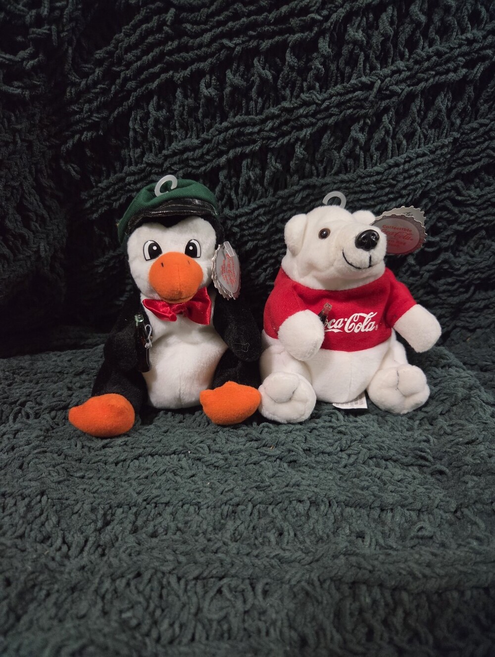 Coca Cola Collectible Bean Bag Plush Set Nwt